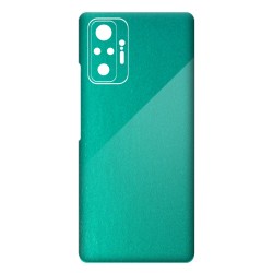 Folie Skin SILKASE pentru Xiaomi Redmi Note 10 Pro, turcoaz metalic, protectie spate telefon