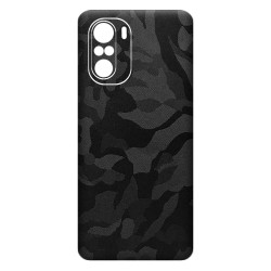 Folie Skin SILKASE pentru Xiaomi Mi 11i, camo negru, protectie spate telefon