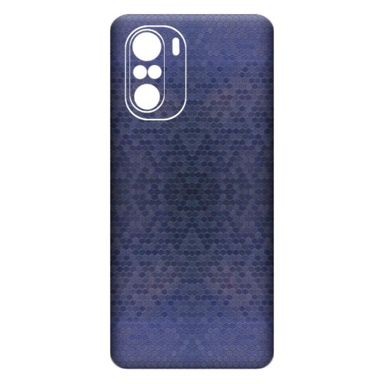 Folie Skin SILKASE pentru Xiaomi Poco F3, albastru hexa, protectie spate telefon (Poco F3, S0382) by www.silkase.ro
