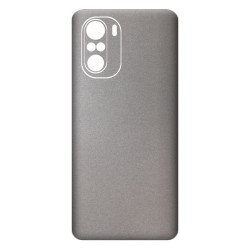 Folie Skin SILKASE pentru Xiaomi Poco F3, gri brushed, protectie spate telefon
