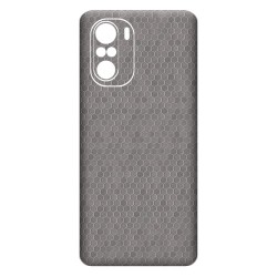 Folie Skin SILKASE pentru Xiaomi Poco F3, gri hex, protectie spate telefon