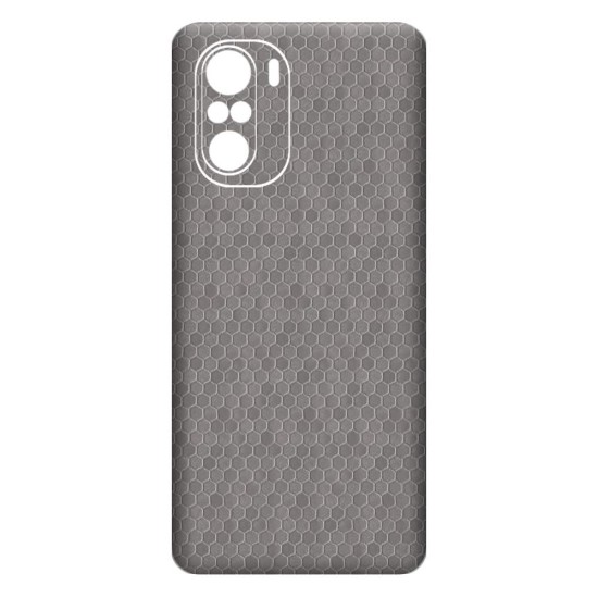 Folie Skin SILKASE pentru Xiaomi Poco F3, gri hex, protectie spate telefon (Poco F3, S0391) by www.silkase.ro