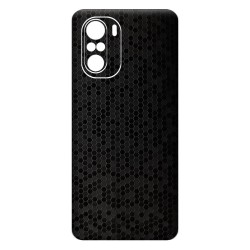 Folie Skin SILKASE pentru Xiaomi Poco F3, negru hexa, protectie spate telefon