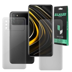 Set folii compatibile cu Xiaomi Poco M3, SILKASE, Gel TPU, antibacterian, regenerabila Set folii compatibile cu Xiaomi Poco M3, SILKASE, Gel TPU, antibacterian, regenerabila
