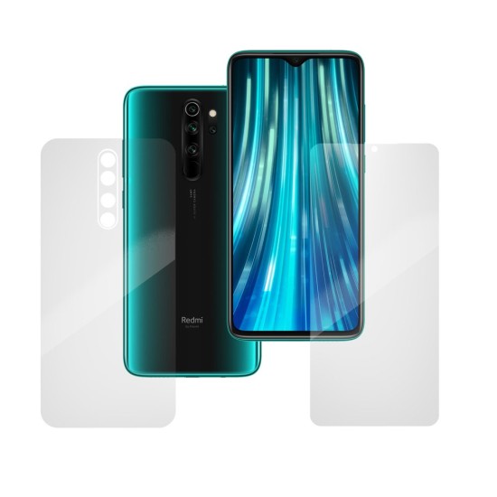 Set folii silicon pentru Xiaomi Redmi Note 8 Pro, SILKASE, Gel TPU, antibacterian, regenerabil (Redmi Note 8 Pro, F0468) by www.silkase.ro