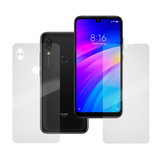 Set folii silicon pentru Xiaomi Redmi Note 7, SILKASE, Gel TPU, antibacterian, regenerabil (Redmi Note 7, F0477) by www.silkase.ro