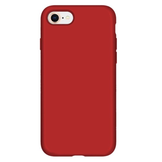 Husa SILKASE pentru iPhone SE 3 2022, liquid silicone, culoare rosu (iPhone 7, H1281) by www.silkase.ro