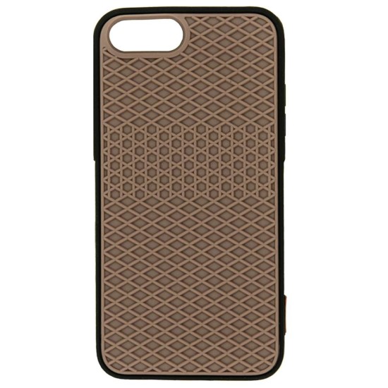 Husa waffle SILKASE pentru Apple iPhone SE 3 2022, cauciuc, culoare negru/maro (iPhone 7, H1289) by www.silkase.ro