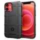 Husa SILKASE pentru Apple iPhone 12 Mini, Rugged shield, cauciuc negru (iPhone 12 Mini, H1125) by www.silkase.ro