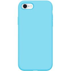 Husa SILKASE pentru Apple iPhone SE 3 2022, SILKASE, culoare turcoaz deschis, liquid silicone