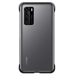 Husa FrameLess SILKASE pentru Huawei P40, plastic slim, negru/transparent mat Husa FrameLess SILKASE pentru Huawei P40, plastic slim, negru/transparent mat