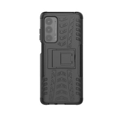 Husa SILKASE pentru Motorola Edge 20, Armor Stand, plastic/cauciuc, negru Husa SILKASE pentru Motorola Edge 20, Armor Stand, plastic/cauciuc, negru