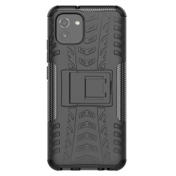 Husa SILKASE pentru Samsung A03, Armor Stand, plastic/cauciuc, negru