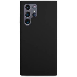 Husa SILKASE pentru Samsung S22 Ultra, soft silicon, culoare negru