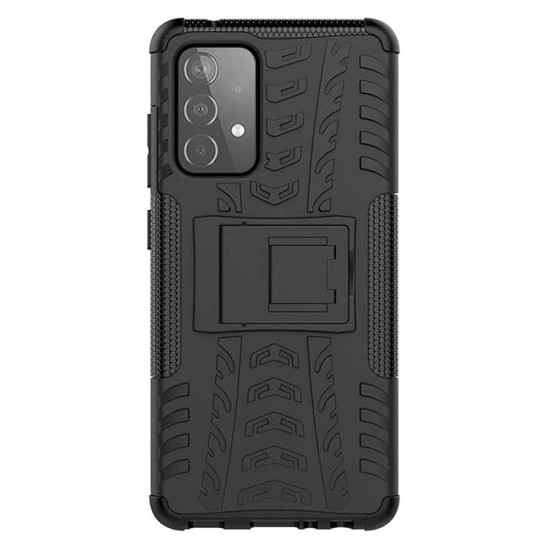Husa SILKASE pentru Samsung A52/ A52 5G, Armor Stand, plastic/cauciuc, negru (Telefoane Samsung, H1326) by www.silkase.ro