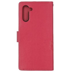 Husa Flip SILKASE pentru Samsung Note 10, imitatie piele, culoare roz Husa Flip SILKASE pentru Samsung Note 10, imitatie piele, culoare roz