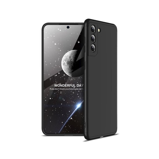 Husa GKK pentru Samsung S21, Plastic 360, culoare negru (Telefoane Samsung, H1249) by www.silkase.ro