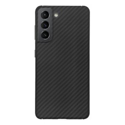 Husa fibra de carbon SILKASE pentru Samsung S21 Plus, aramid kevlar, negru mat Husa fibra de carbon SILKASE pentru Samsung S21 Plus, aramid kevlar, negru mat