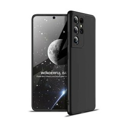 Husa GKK pentru Samsung S21 Ultra, Plastic 360, culoare negru