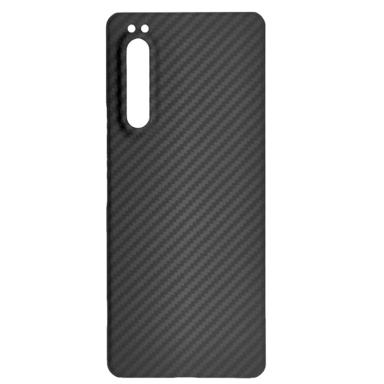 Husa fibra carbon SILKASE pentru Sony Xperia 5 III, aramid kevlar, negru (SILKASE, Xperia 5 III) by www.silkase.ro Husa fibra carbon SILKASE pentru Sony Xperia 5 III, aramid kevlar, negru (Xperia 5 III, H0965) by www.silkase.ro