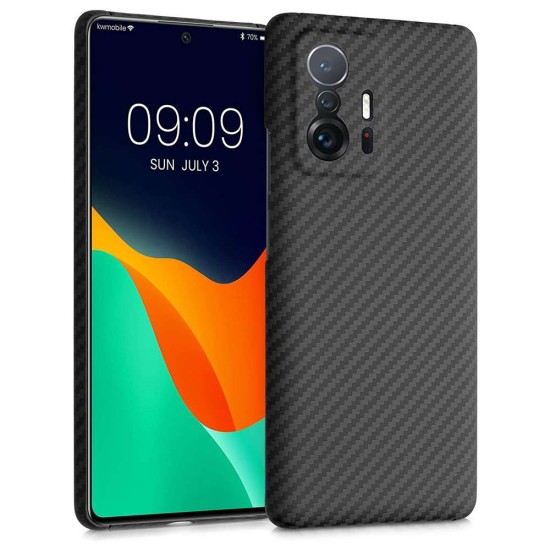 Husa fibra de carbon SILKASE pentru Xiaomi 11T/ 11T Pro, aramid kevlar, negru mat (SILKASE, Husa Kevlar) by www.silkase.ro Husa fibra de carbon SILKASE pentru Xiaomi 11T/ 11T Pro, aramid kevlar, negru mat (11T, H1397) by www.silkase.ro