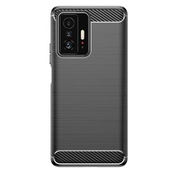 Husa SILKASE pentru Xiaomi Mi 11T/ 11T Pro, silicon carbon negru Husa SILKASE pentru Xiaomi Mi 11T/ 11T Pro, silicon carbon negru