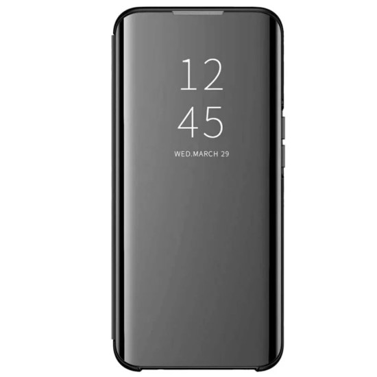 Husa flip SILKASE pentru Xiaomi 11T/ 11T Pro, clear view, negru (11T, H1333) by www.silkase.ro