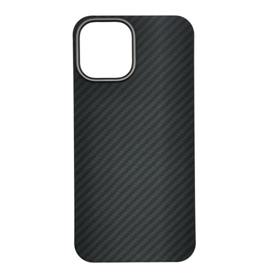 Husa fibra de carbon SILKASE pentru Apple iPhone 13 Mini, camera metalica, negru mat (iPhone 13 Mini, H1197) by www.silkase.ro