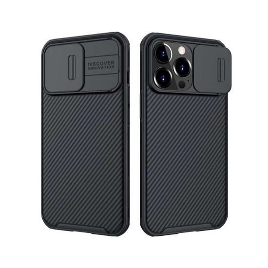 Husa Nillkin pentru Apple iPhone 13 Pro, camera privacy, plastic negru (iPhone 13 Pro, H1314) by www.silkase.ro