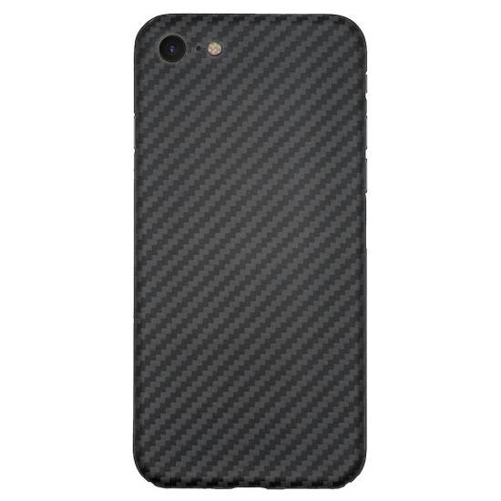 Husa SILKASE fibra carbon pentru iPhone SE 3 2022, aramid kevlar, negru (iPhone 7, H1260) by www.silkase.ro