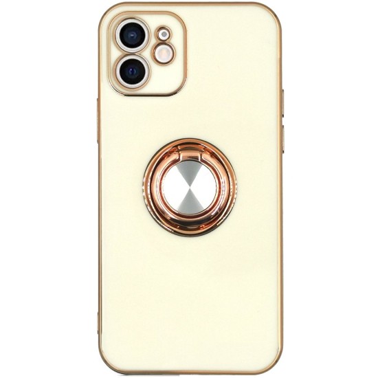 Husa SILKASE pentru iPhone 12, protectie camera, silicon alb/auriu (SILKASE, iPhone 12 Pro) by www.silkase.ro Husa SILKASE pentru iPhone 12, protectie camera, silicon alb/auriu (iPhone 12 Pro, H1105) by www.silkase.ro