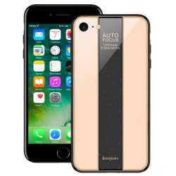 Husa SILKASE pentru iPhone SE 3 2022, AutoFocus,plastic, culoare Negru Auriu