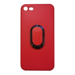 Husa SILKASE pentru iPhone SE 3 2022, Camera protection, culoare rosu, silicone