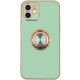 Husa SILKASE pentru iPhone 12, protectie camera, silicon menta/auriu (iPhone 12 Pro, H1106) by www.silkase.ro
