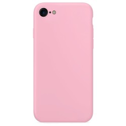 Husa SILKASE pentru iPhone SE 3 2022, Camera protection, culoare roz, soft silicone