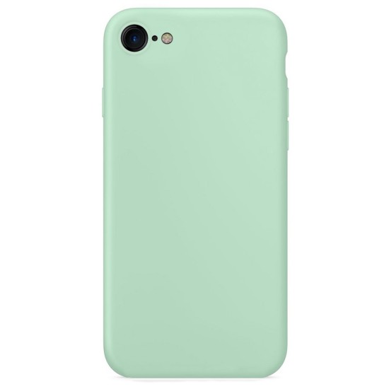 Husa SILKASE pentru iPhone SE 3 2022, Camera protection, culoare olive mint, soft silicone (iPhone 7, H1279) by www.silkase.ro
