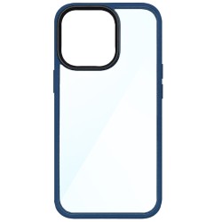 Husa SILKASE pentru Apple iPhone 13 Pro, plastic/cauciuc, transparent/albastru navy Husa SILKASE pentru Apple iPhone 13 Pro, plastic/cauciuc, transparent/albastru navy