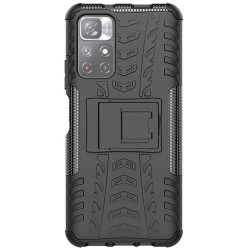 Husa SILKASE pentru Xiaomi Redmi Note 11 Pro 5G, Armor Stand, plastic/cauciuc, negru Husa SILKASE pentru Xiaomi Redmi Note 11 Pro 5G, Armor Stand, plastic/cauciuc, negru