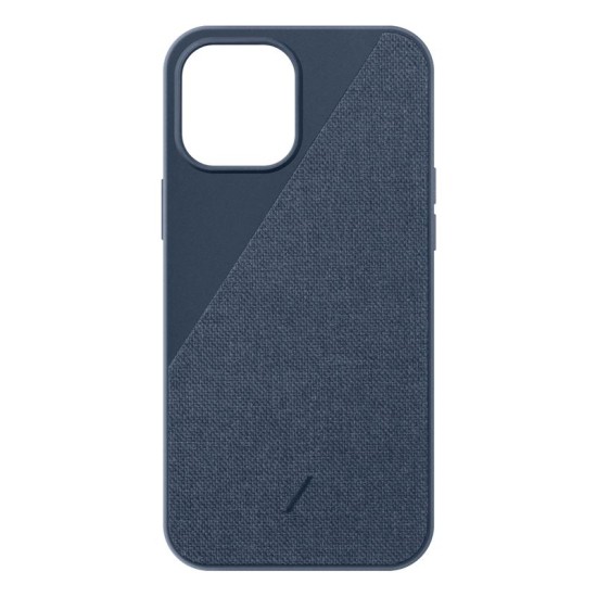 Husa telefon Native Union, Clic Canvas, compatibila iPhone 12 Mini, cu accente din tesatura Premium, compatibila incarcatoare wireless, indigo (iPhone 12 Mini, CCAV-IND-NP20S) by www.silkase.ro