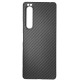 Husa fibra de carbon SILKASE pentru Sony Xperia 1 IV, aramid kevlar, negru mat (Xperia 1 IV, H1479) by www.silkase.ro