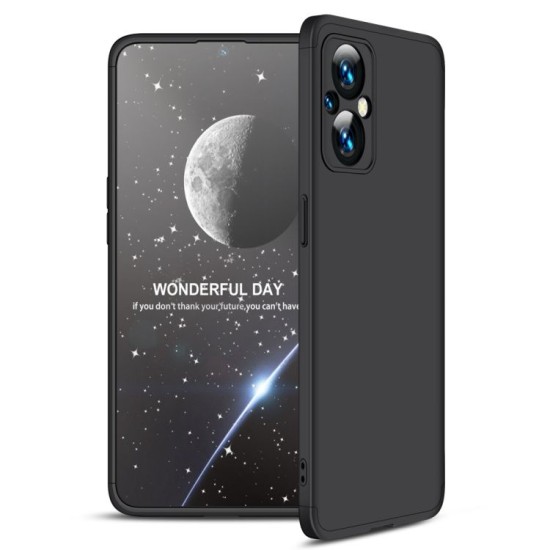 Husa GKK pentru Oppo Reno 7 Lite, Plastic 360,culoare negru (Reno7 Lite, H1489) by www.silkase.ro