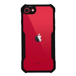 Husa SILKASE pentru Apple iPhone SE3, protectie camera,AntiGravity, AntiShock, negru/transparent