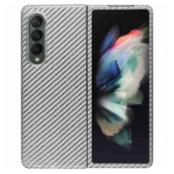 Husa fibra de carbon SILKASE pentru Samsung Galaxy Z Fold 3, aramid kevlar, argintiu Husa fibra de carbon SILKASE pentru Samsung Galaxy Z Fold 3, aramid kevlar, argintiu