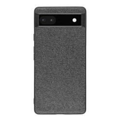 Husa SILKASE pentru Google Pixel 6a, fabric, culoare negru Husa SILKASE pentru Google Pixel 6a, fabric, culoare negru
