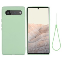 Husa SILKASE pentru Google Pixel 6, soft silicon, culoare verde maslina