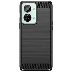 Husa SILKASE pentru OnePlus Nord 2T, silicon carbon, culoare negru