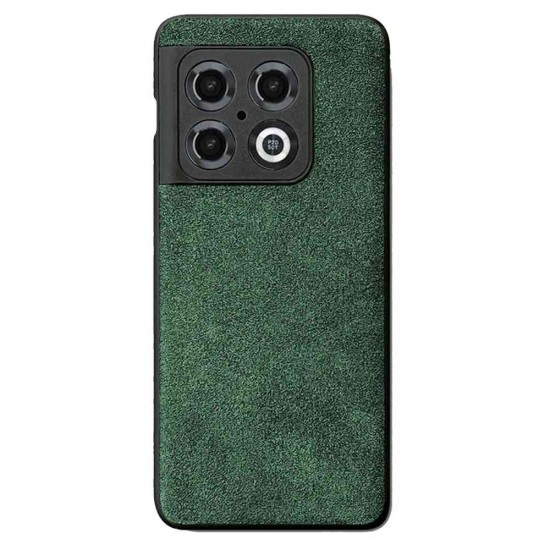 Husa alcantara SILKASE pentru OnePlus 10 Pro, material soft, culoare verde (Telefoane OnePlus, H1524) by www.silkase.ro