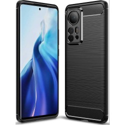 Husa SILKASE pentru Xiaomi 12 Pro, silicon carbon, culoare negru Husa SILKASE pentru Xiaomi 12 Pro, silicon carbon, culoare negru