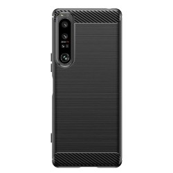 Husa SILKASE pentru Sony Xperia 1 IV, silicon carbon, culoare negru Husa SILKASE pentru Sony Xperia 1 IV, silicon carbon, culoare negru