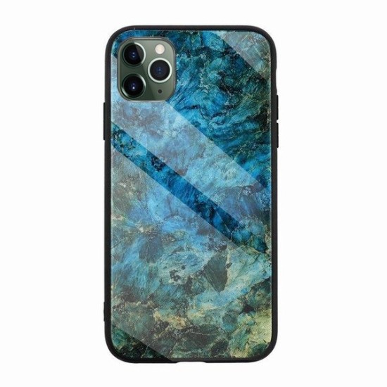 Husa iPhone 11 Pro, SILKASE Glass, tempered glass, sticla, Turcoaz (iPhone 11 Pro, H0132) by www.silkase.ro